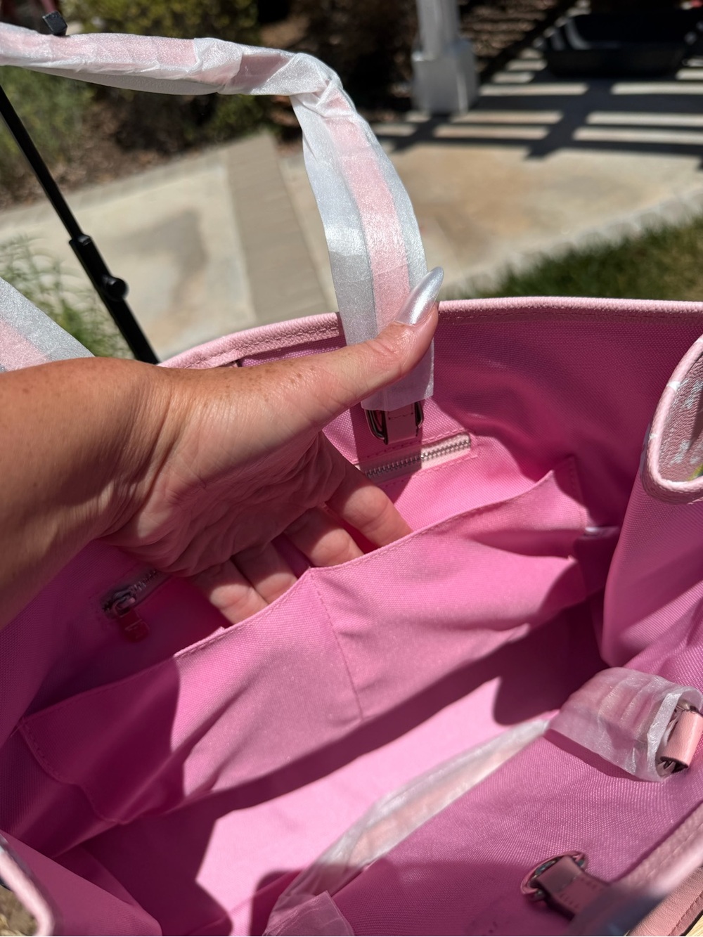 NEW LV Large GM Escale Onthego Pastel Pink Purple Yellow Tie-Dye Tote Bag - Picture 11 of 14